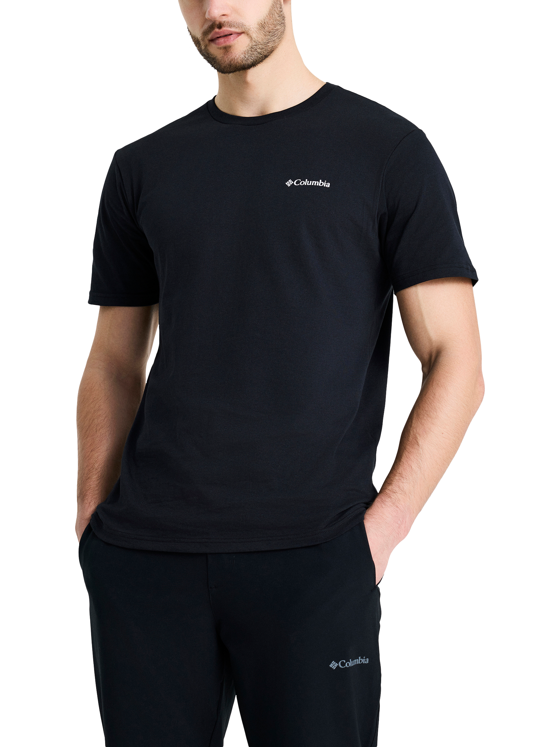 Product image 3 of 6, which shows Columbia Men's North Cascades Short Sleeve T-Shirt, Black, S