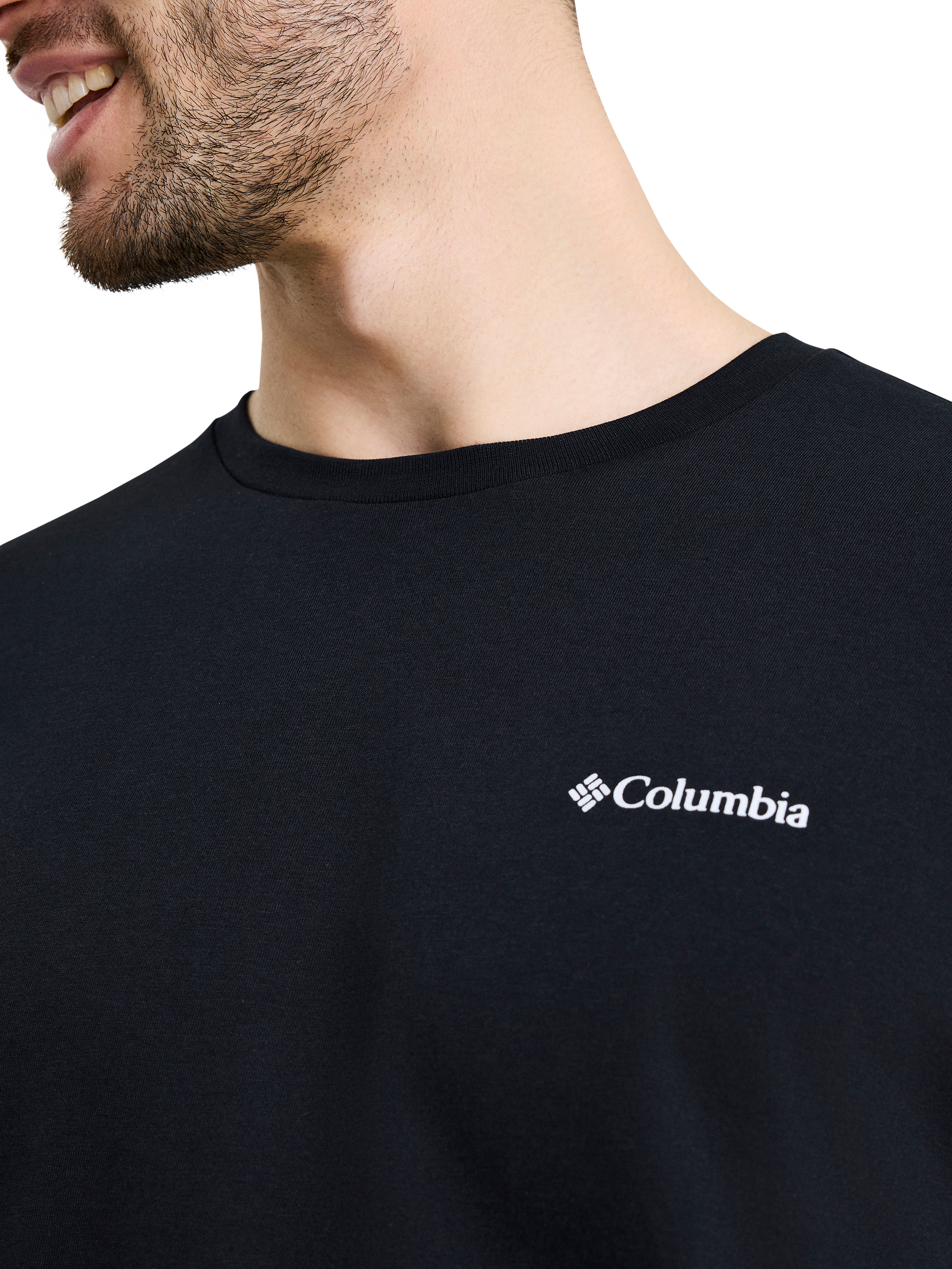 Product image 4 of 6, which shows Columbia Men's North Cascades Short Sleeve T-Shirt, Black, S