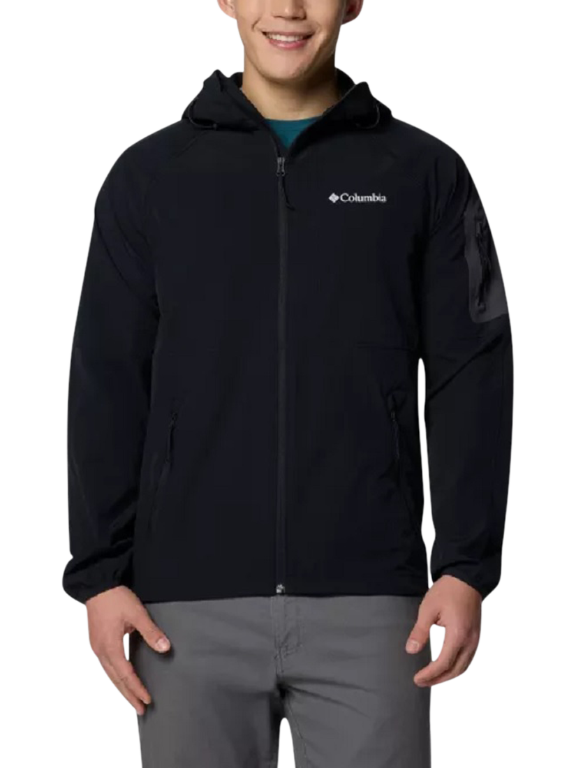 Product image 1 of 1, which shows Columbia Men's Tall Heights Softshell Sports Jacket, Black, L