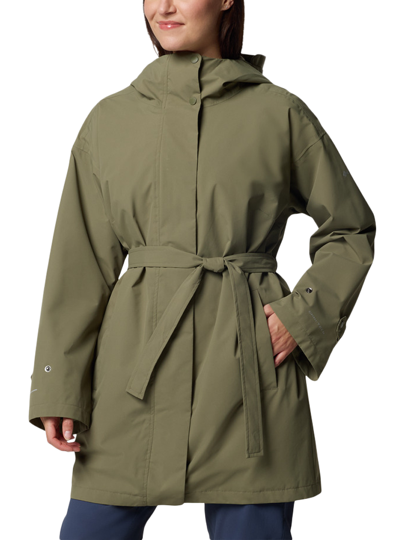 Product image 1 of 5, which shows Columbia Women's Here and There III Trench Jacket, Stone Green, S
