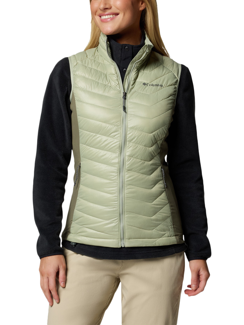 Product image 1 of 4, which shows Columbia Women's Power Pass II Hybrid Gilet, Safari/Stone, S