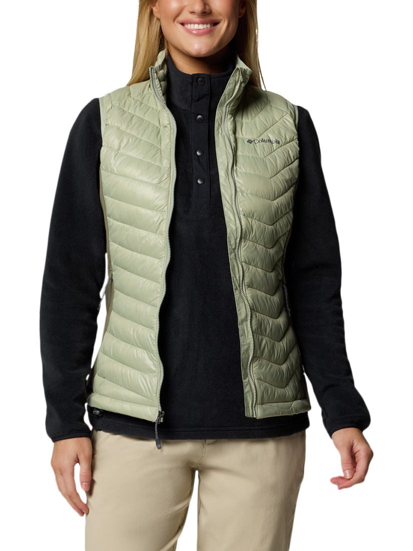 Product image 4 of 4, which shows Columbia Women's Power Pass II Hybrid Gilet, Safari/Stone, S