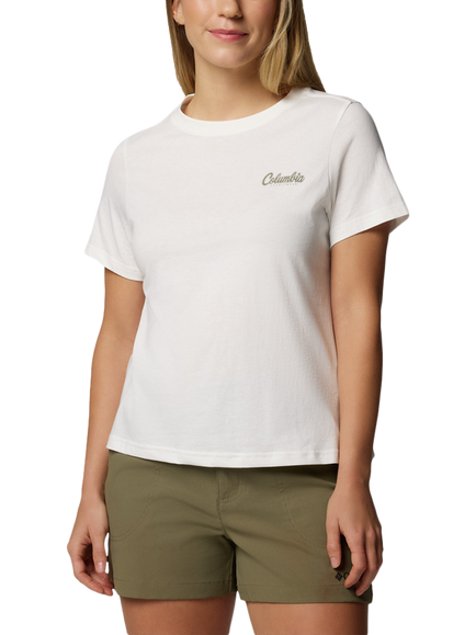 Columbia Women's Rolling Bend Graphic T-Shirt, Salt/Timbe