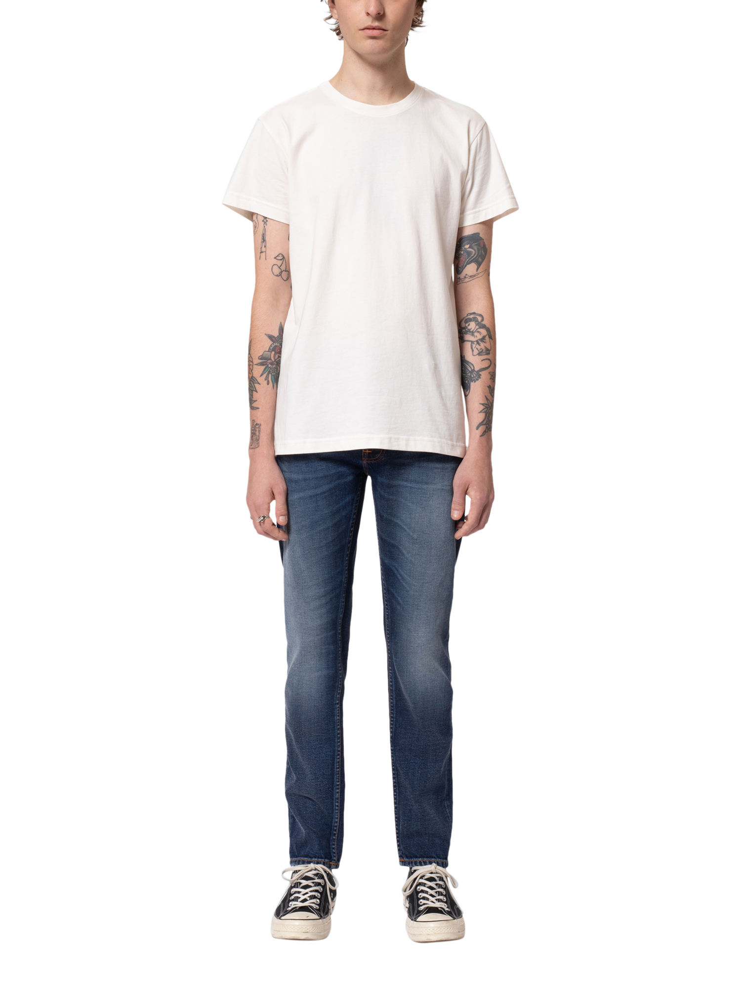 Product image 3 of 7, which shows Nudie Jeans Slim Tapered Fit Jeans, Blue, 30S