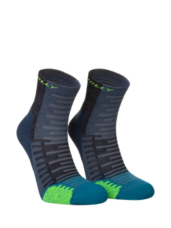 Hilly Active Ankle Running Socks, Denim/Teal - view 2, Denim/Teal