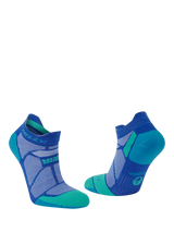 Hilly Marathon Fresh Ankle Running Socks, Sapphire/Teal