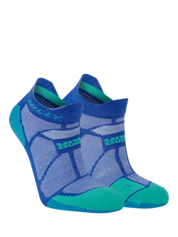 Hilly Marathon Fresh Ankle Running Socks, Sapphire/Teal - view 2, Sapphire/Teal