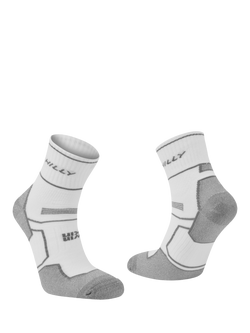 Hilly Twin Skin Anklet Running Socks, White, White