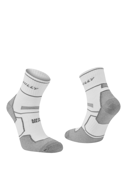 Hilly Twin Skin Anklet Running Socks, White, White