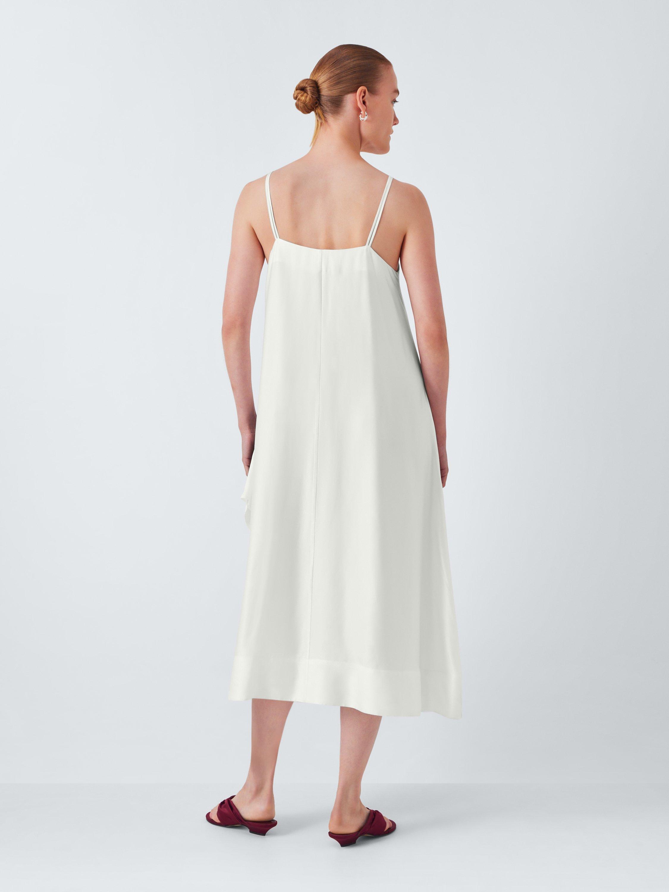 Product image 2 of 6, which shows John Lewis Placement Bloom Spaghetti Straps Cami Midi Dress, Off White, 8