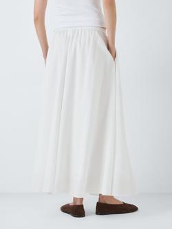 John Lewis Pleated Maxi Skirt - view 2, Off White