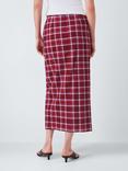 John Lewis Check Cotton Blend Midi Skirt