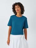 John Lewis Organic Cotton Crew Neck T-Shirt, Blue
