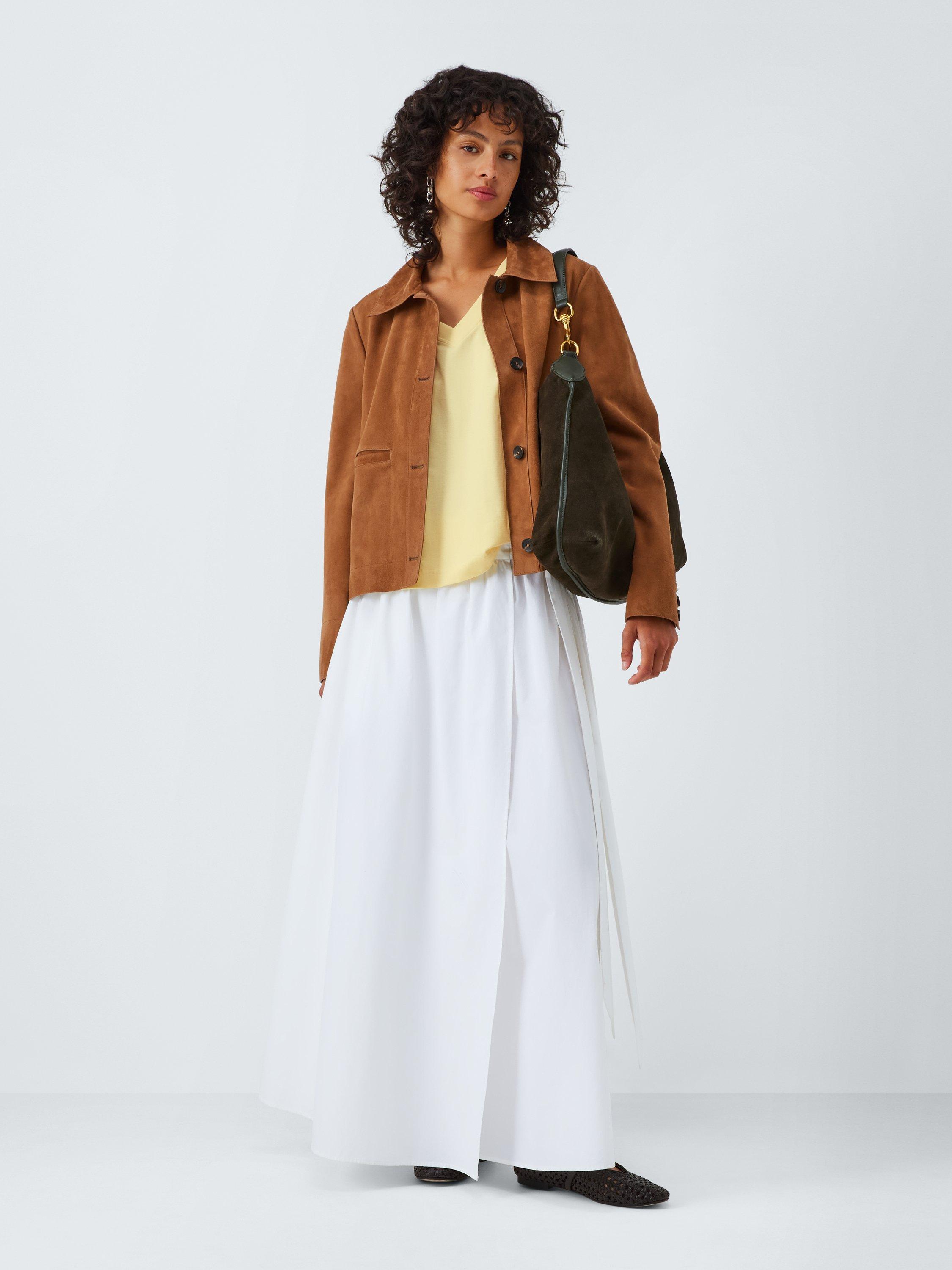 Product image 3 of 6, which shows John Lewis Organic Cotton Oversized V-Neck T-Shirt, Light Yellow, 6