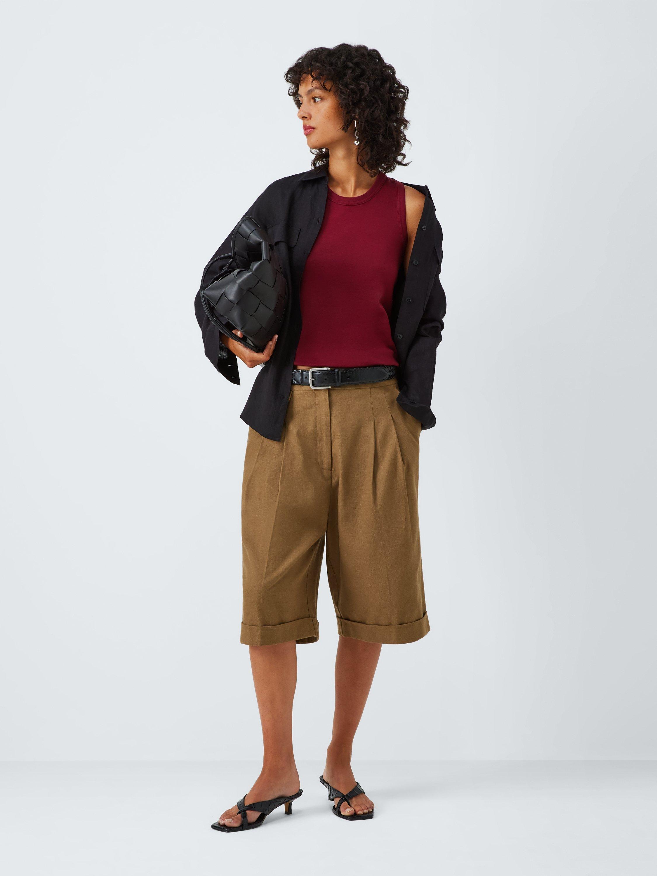 Product image 3 of 6, which shows John Lewis Cotton Sleeveless Tank Top, Burgundy, 6