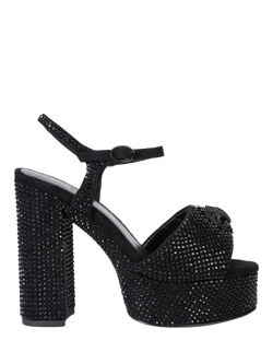 Kurt Geiger London Kensington Platform Embellished Sandals, Black, Black