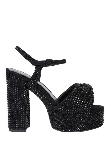 Kurt Geiger London Kensington Platform Embellished Sandals, Black, Black