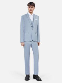 THE KOOPLES Tailored Fit Wool Suit Jacket, Blue - view 2, Blue