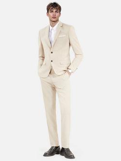 THE KOOPLES Veste Single Breasted Wool Jacket, Beige, Beige