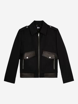 THE KOOPLES Zip Front Jacket, Navy, Navy