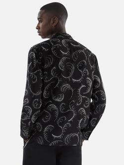 THE KOOPLES Regular Fit Abstract Shirt, Black/White - view 2, Black/White