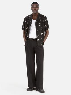 THE KOOPLES Regular Fit Music Note Shirt, Black/White, Black/White