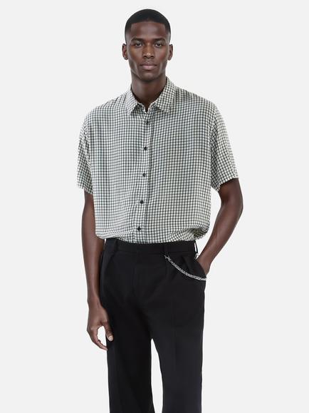 THE KOOPLES Regular Fit Check Shirt, Black/White - view 2, Black/White