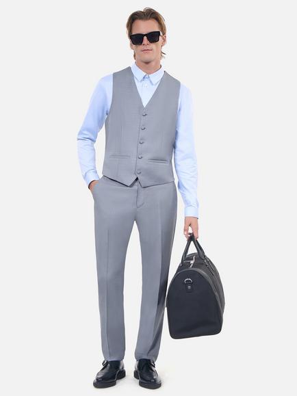 THE KOOPLES Wool Waistcoat, Blue - view 2, Blue
