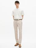 THE KOOPLES Cotton Linen Blend Trousers, Cream