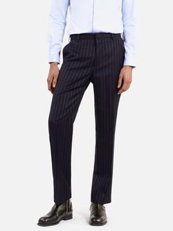 THE KOOPLES Straight Fit Wool Suit Trousers, Dark Navy - view 2, Dark Navy
