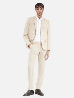 THE KOOPLES Straight Fit Wool Suit Trousers, Beige, Beige