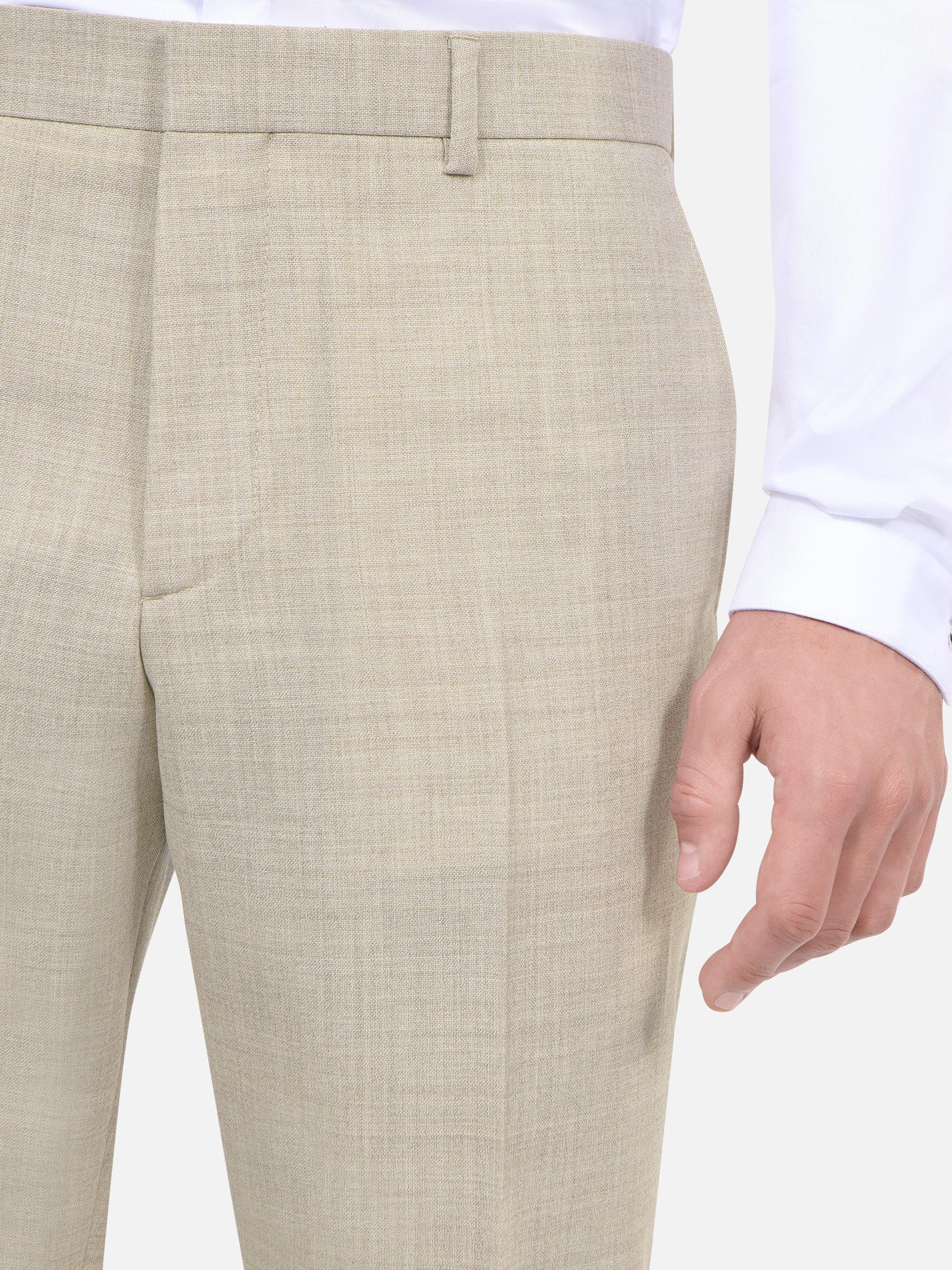 Product image 5 of 7, which shows THE KOOPLES Straight Fit Wool Suit Trousers, Beige, 30R