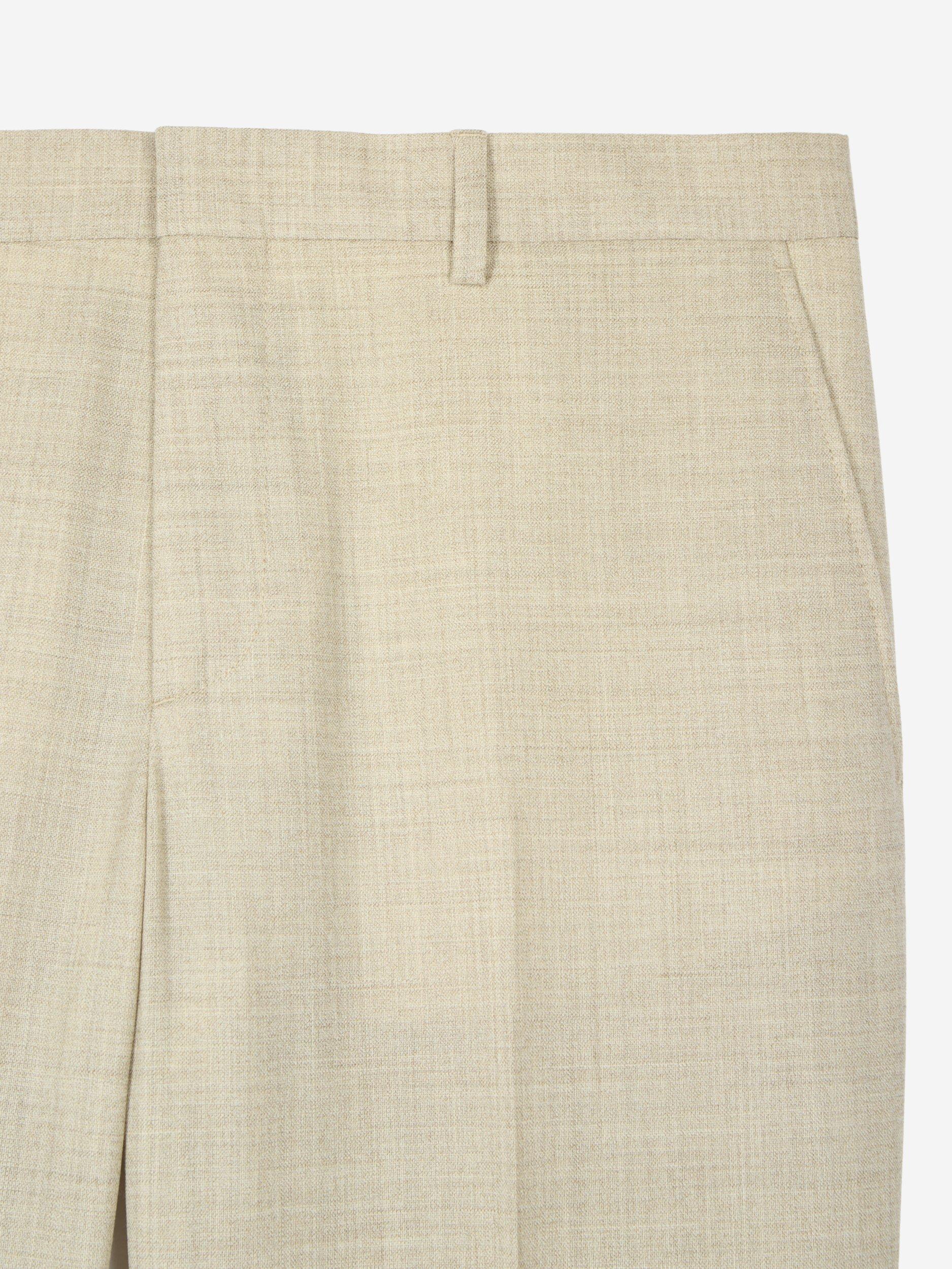 Product image 7 of 7, which shows THE KOOPLES Straight Fit Wool Suit Trousers, Beige, 30R