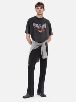 THE KOOPLES Cotton Regular Fit Short Sleeve Print T-Shirt, Black, Black