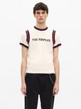 THE KOOPLES Contrast Trim Logo T-Shirt, Cream