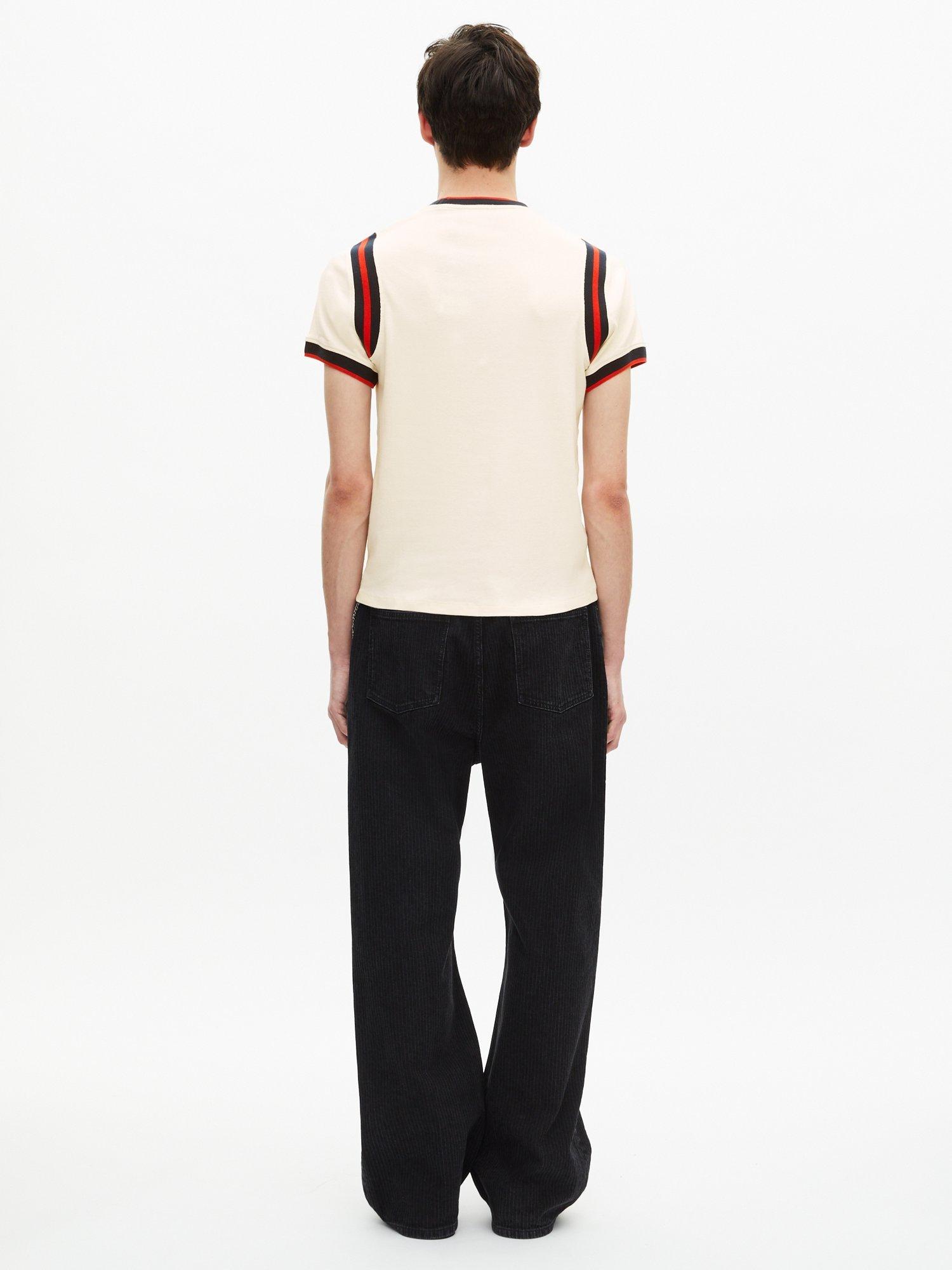 Product image 4 of 6, which shows THE KOOPLES Contrast Trim Logo T-Shirt, Cream, L