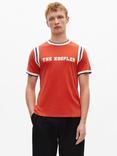 THE KOOPLES Cotton Regular Fit Short Sleeve Varsity T-Shirt, Red