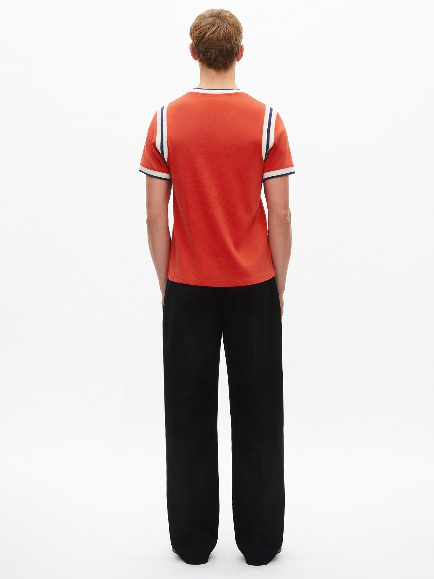 Product image 4 of 6, which shows THE KOOPLES Cotton Regular Fit Short Sleeve Varsity T-Shirt, Red, L