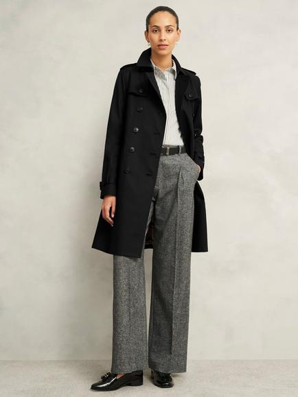 Hobbs Petite Skylar Trench Coat, Black