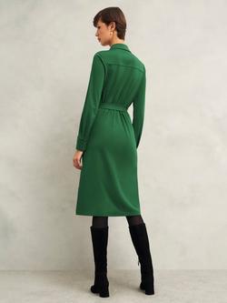 Hobbs Julia Ponte Dress, Green - view 2, Green