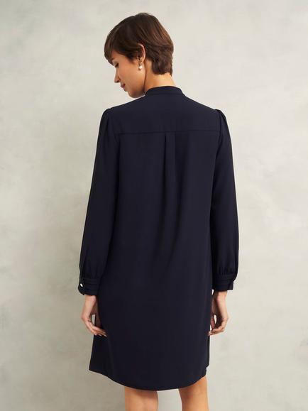 Hobbs Madeline Pleats Dress, Navy - view 2, Navy