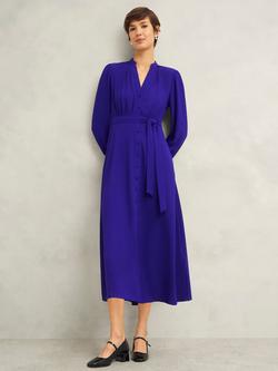 Hobbs Peony Midi Dress, Cobalt Blue, Cobalt Blue