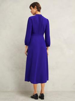 Hobbs Peony Midi Dress, Cobalt Blue - view 2, Cobalt Blue