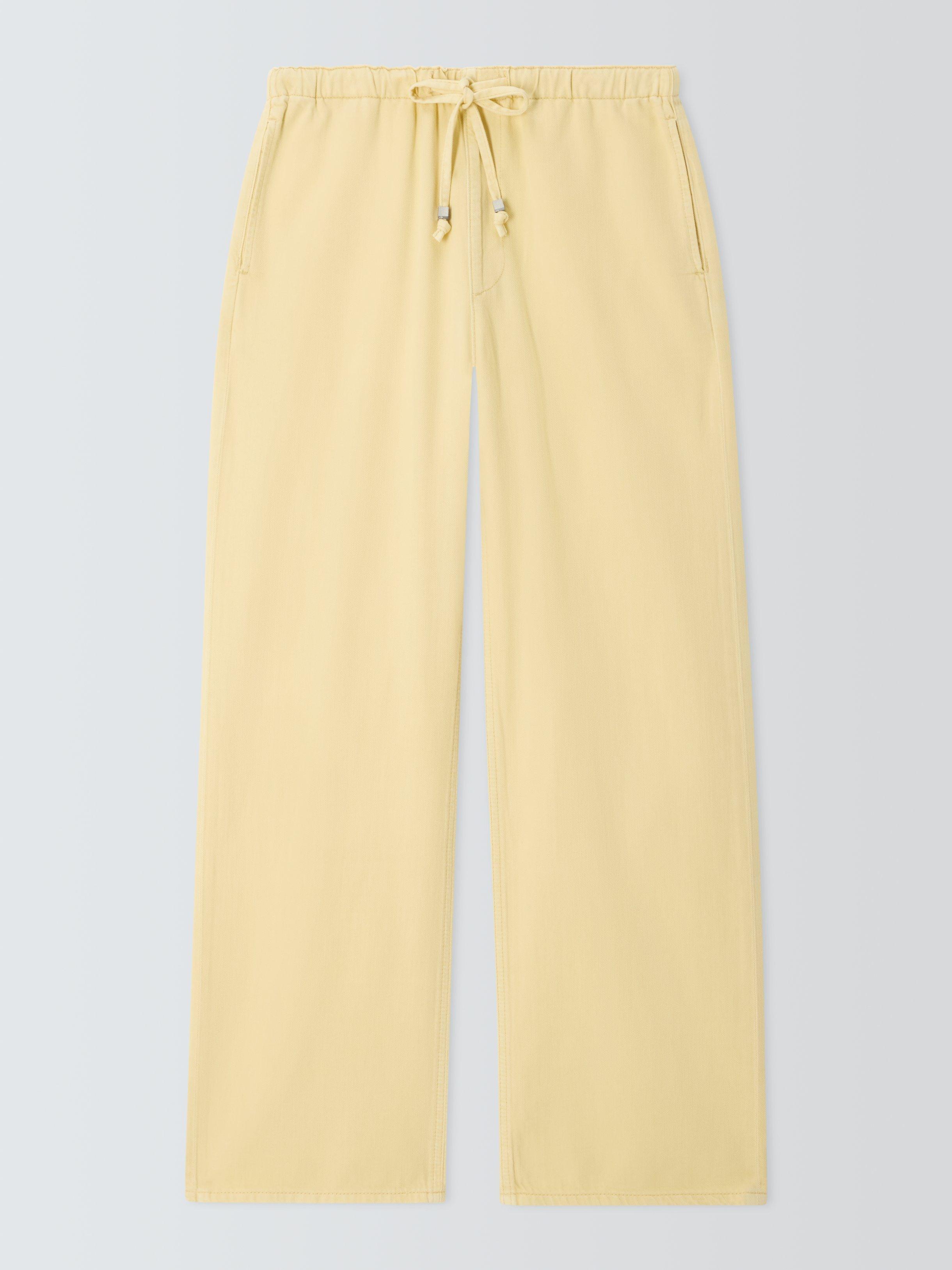 Product image 4 of 6, which shows rag & bone Logan Cotton Blend Beach Trousers, Yellow, XS