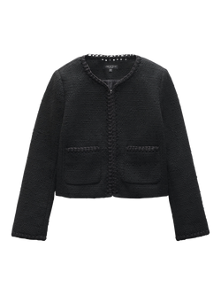 rag & bone Cheyenne Tweed Jacket, Black - view 2, Black