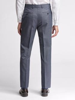 Ted Baker Riley Wool Rich Trousers, Navy Txt Puppytooth - view 2, Navy Txt Puppytooth
