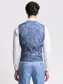 Ted Baker Blake Wool Rich Waistcoat, Blue - view 2, Blue