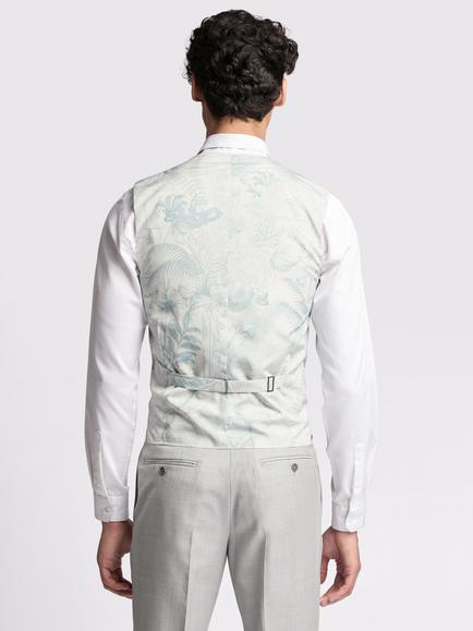 Ted Baker Lowry Wool Rich Waistcoat, Grey - view 2, Grey
