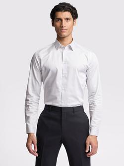Ted Baker Quinn Slim Fit Shirt, White Micro Diamond, White Micro Diamond