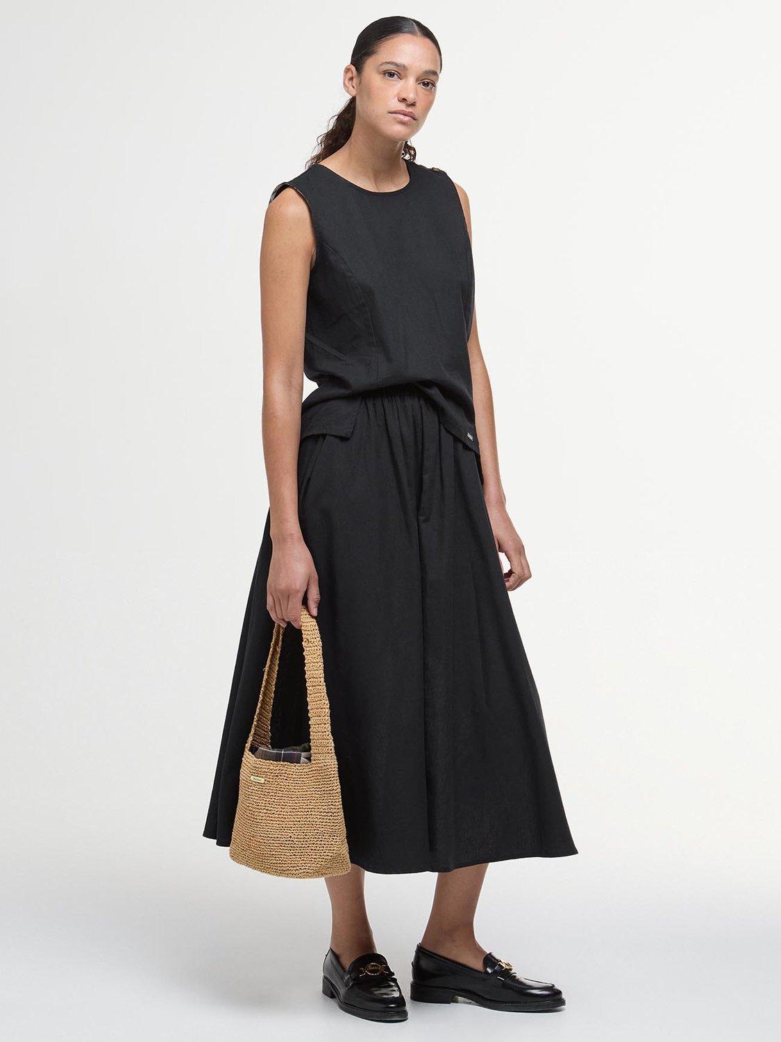 Product image 3 of 7, which shows Barbour Lucy Sleeveless Cotton Rich Top, Black, 16